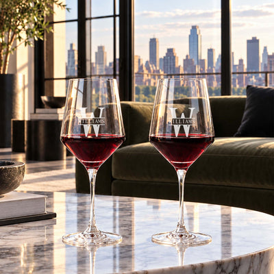 Personalized Montreux Cabernet Red Wine Glasses