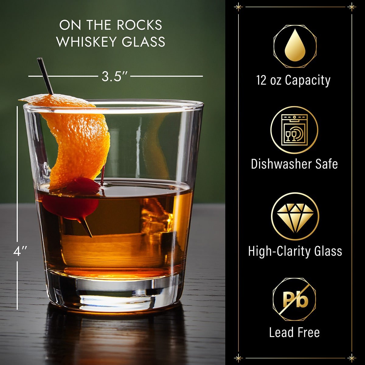 Personalized On the Rocks Cocktail Glass, 12 oz