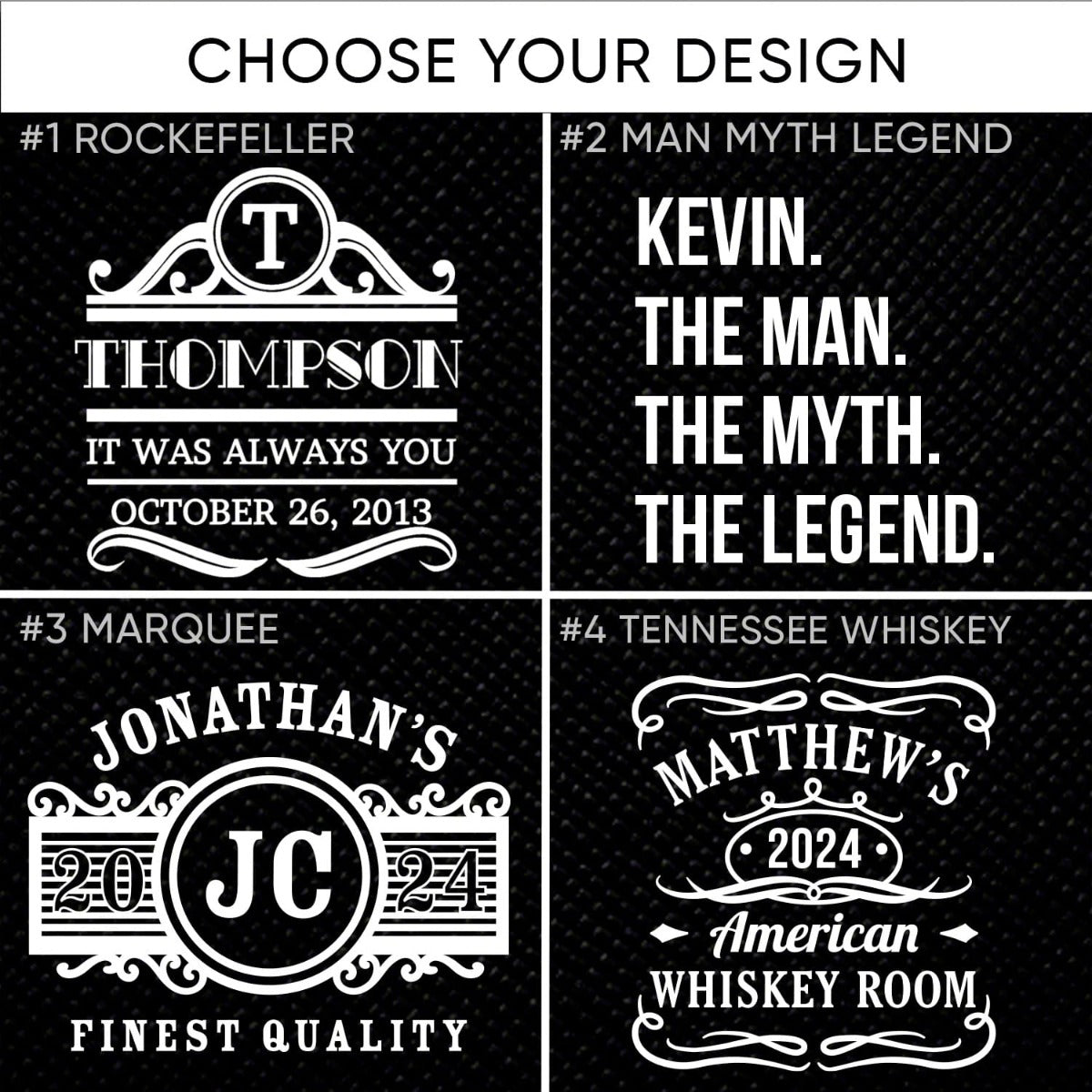 Personalized Round Cigar Whiskey Glass