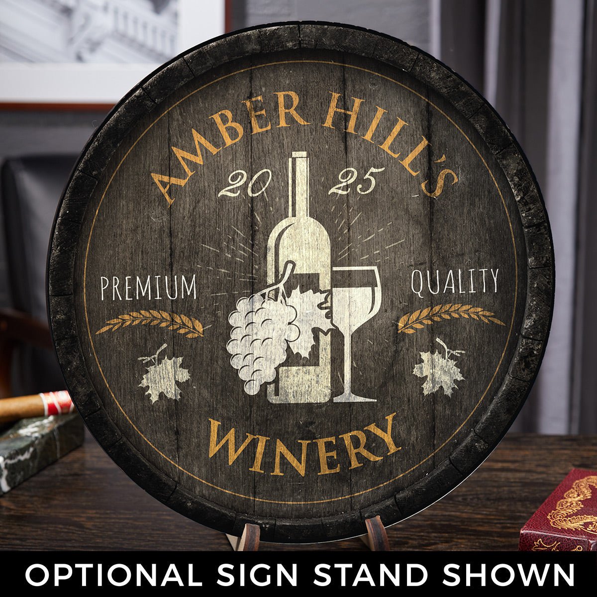 Personalized Vintage Winery Sign - Fruit of the Wine