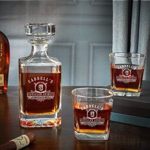 Decanter + Two Glasses
