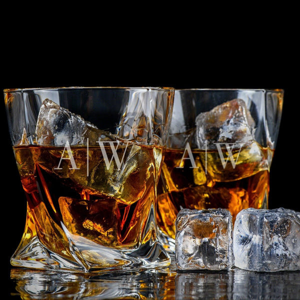 Personalized Whiskey Decanter with Rocks Glasses & Luxury Box Set - 7pc