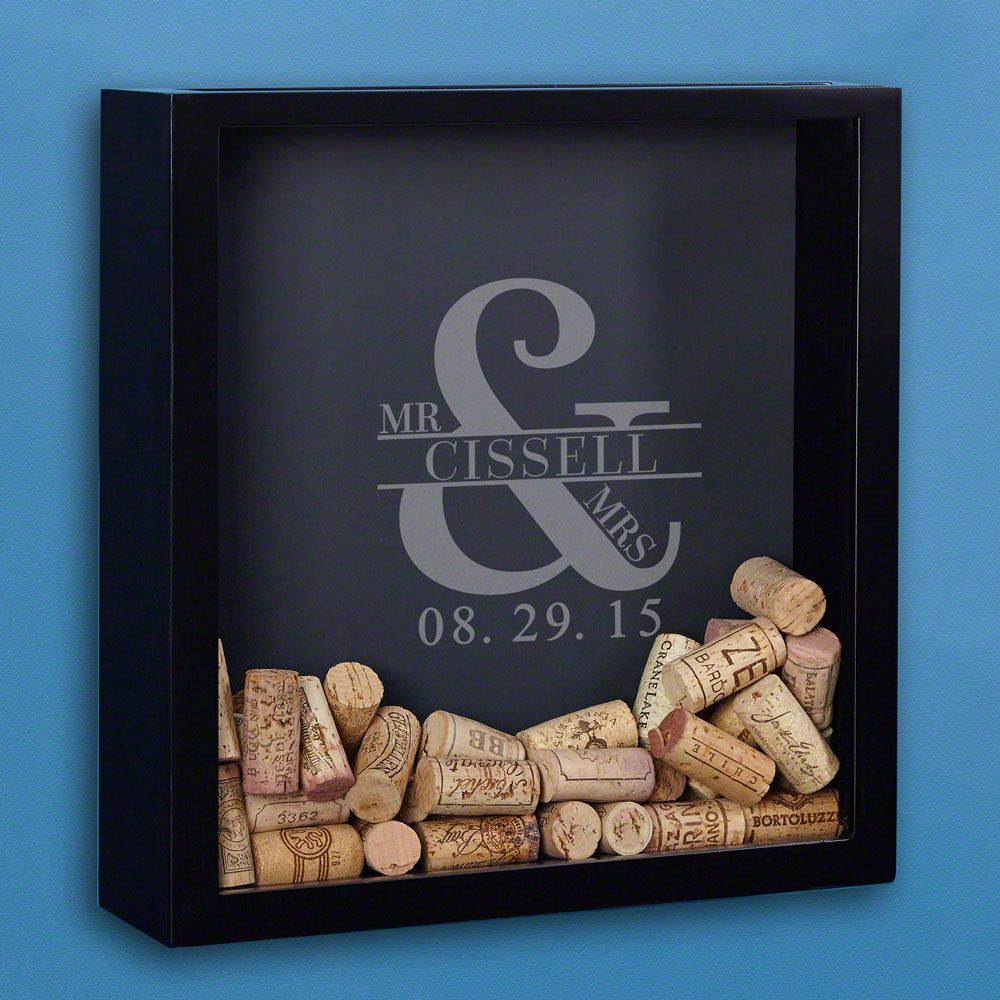 Personalized Wine Cork Shadow Box