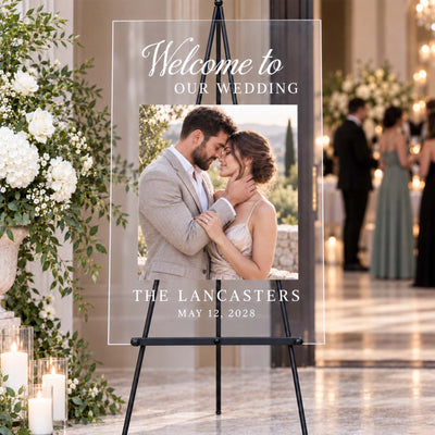 Picture-Perfect Love Personalized Photo Wedding Sign