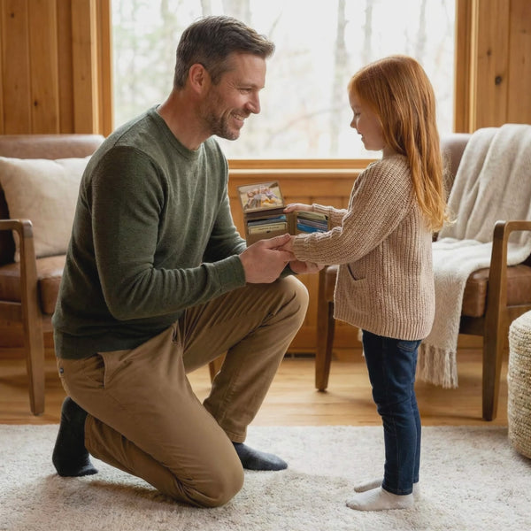 Personalized leather wallet for dad from daughter