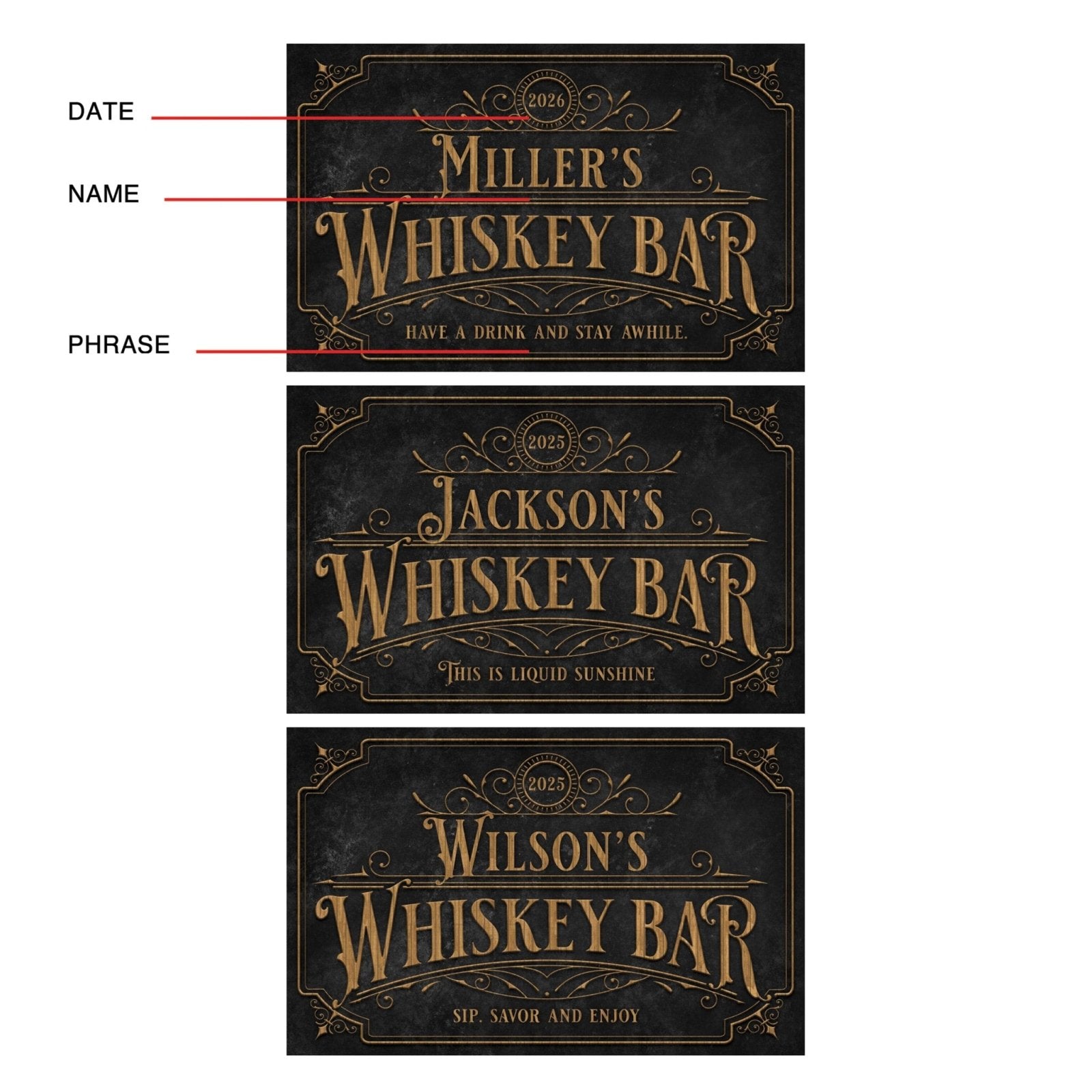 Private Reserve Custom Bar Sign - Whiskey Bar Sign