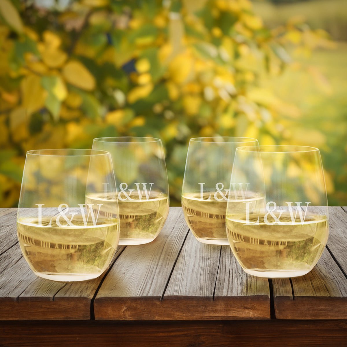 Riedel Stemless Wine Glasses, Chardonnay/White Wine - Set of 2