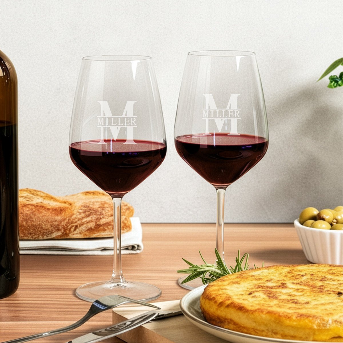 Riedel Wine Glasses, Engraved, Set of 2 - Cabernet/Red Wine Glasses