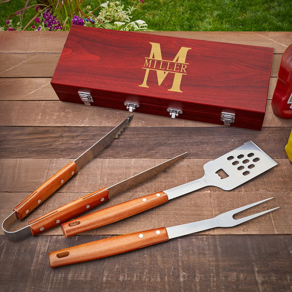Custom Grilling Tools Rosewood Personalized Grilling Tools