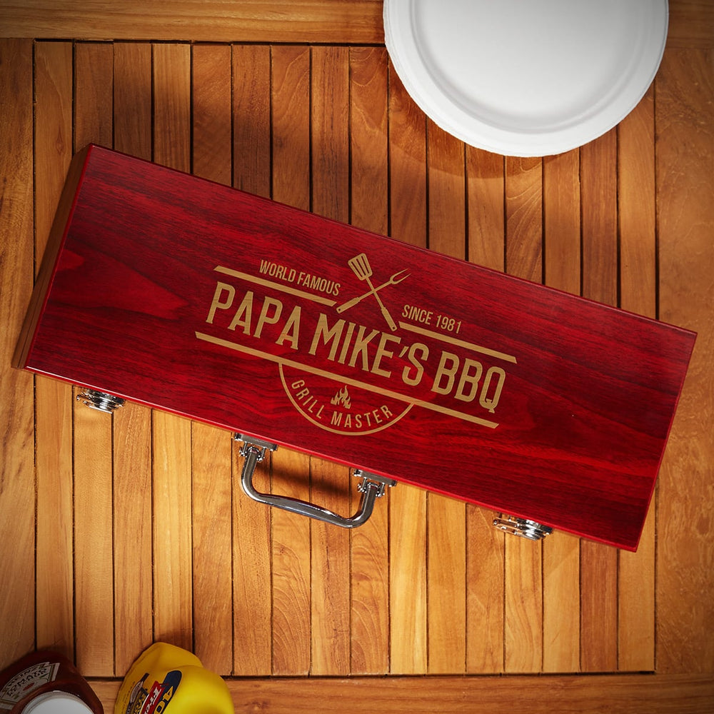 Custom Grilling Tools Rosewood Personalized Grilling Tools