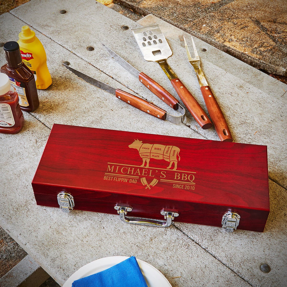 Custom Grilling Tools Rosewood Personalized Grilling Tools