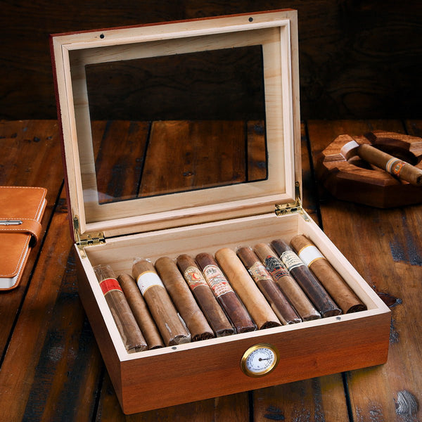 Santiago Custom Cigar Humidor Box with Digital Hygrometer