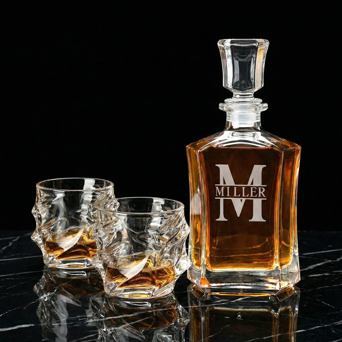 Sculpted Whiskey Glasses