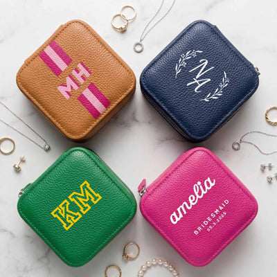 Serelle Monogrammed Travel Jewelry Case Organizer