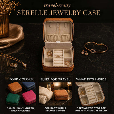Serelle Monogrammed Travel Jewelry Case Organizer