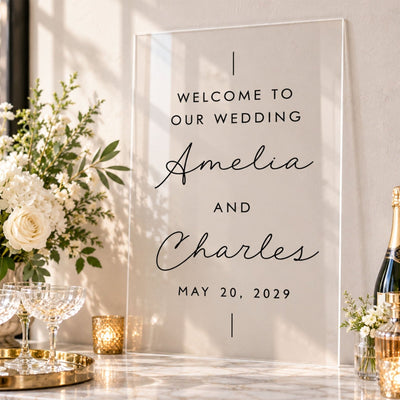 Simply Ever After Personalized Wedding Welcome Sign