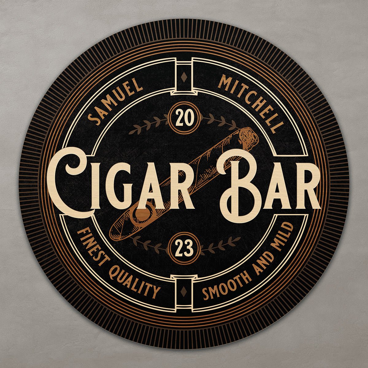 Smooth and Mild Custom Cigar Bar Sign