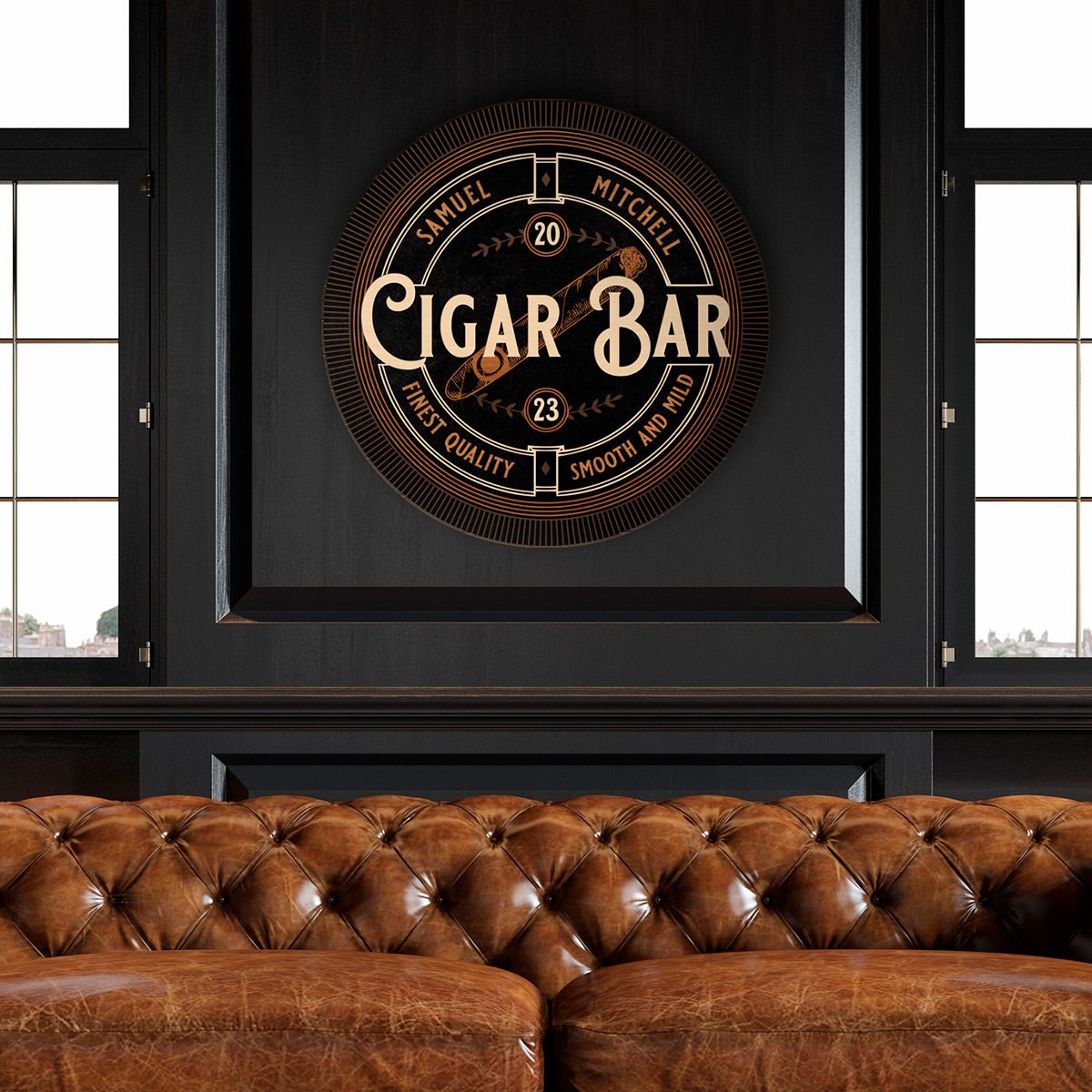 Smooth and Mild Custom Cigar Bar Sign