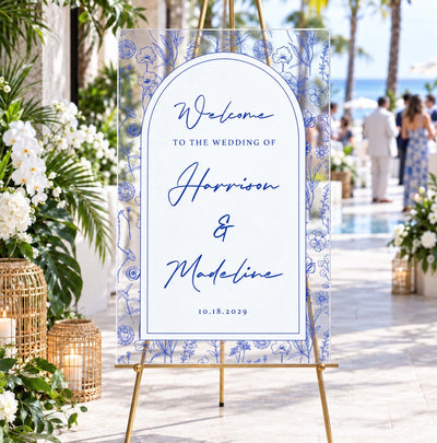 Something Blue Personalized Wedding Welcome Sign