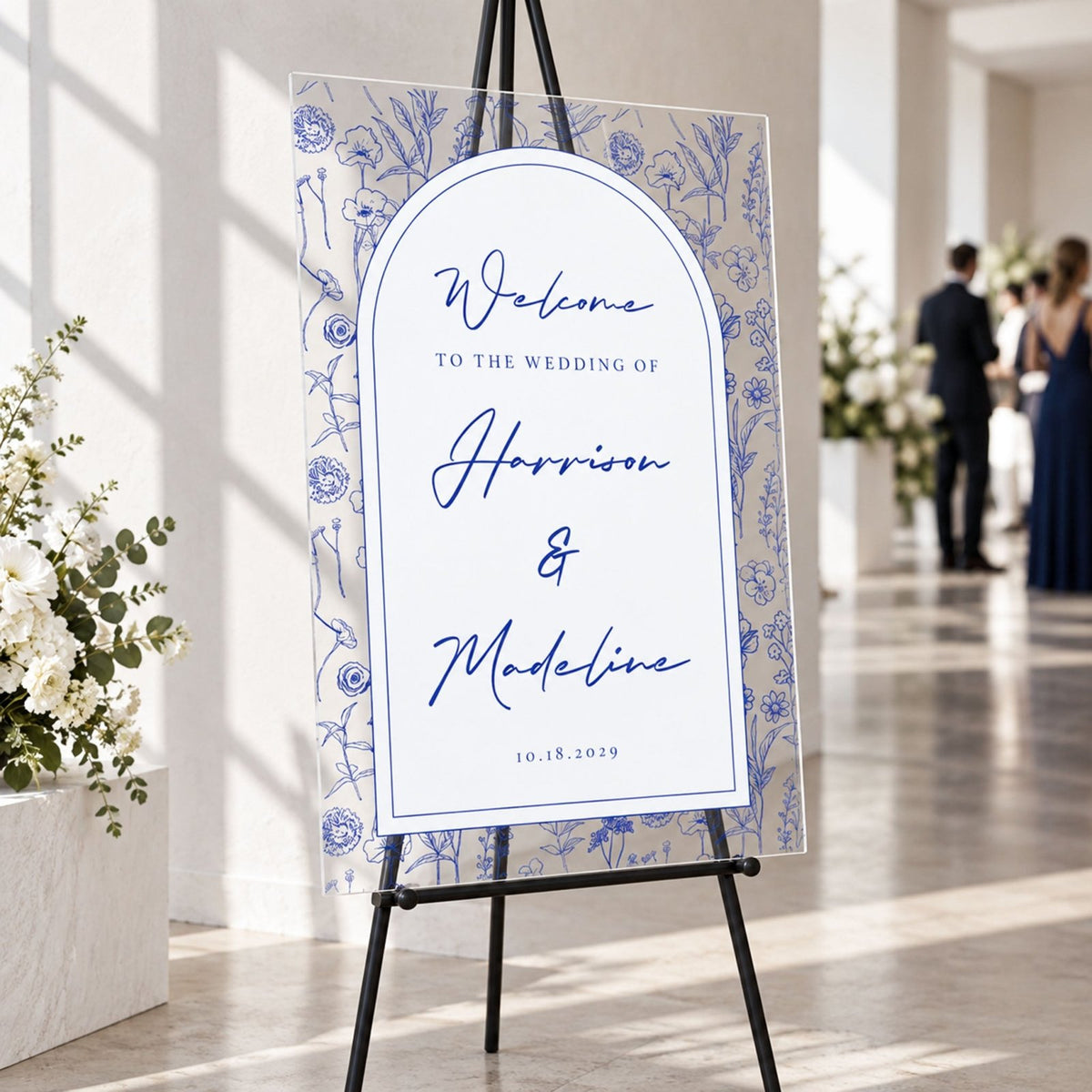 Something Blue Personalized Wedding Welcome Sign