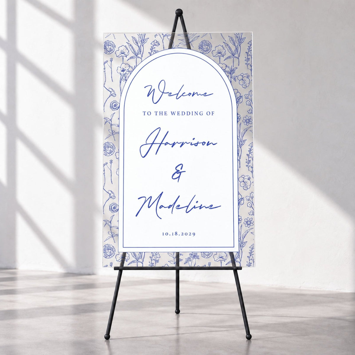 Something Blue Personalized Wedding Welcome Sign