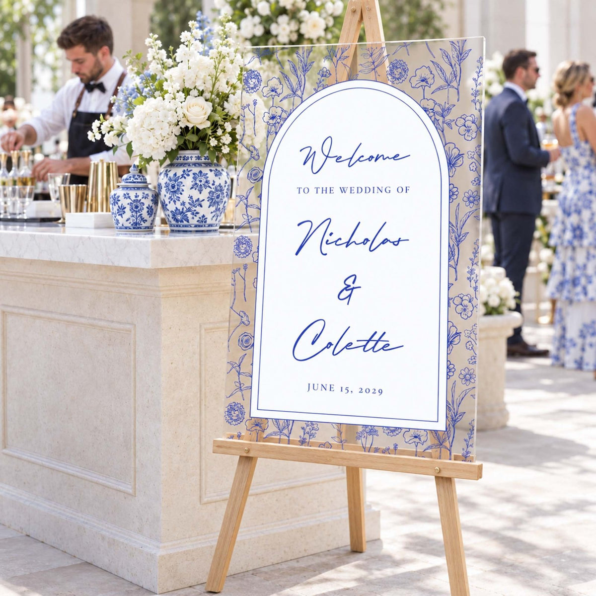 Something Blue Personalized Wedding Welcome Sign