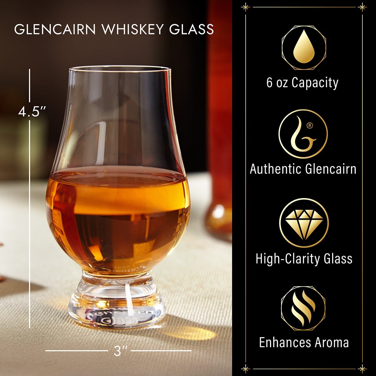Stanton Grand Glencairn Whiskey Tasting Set with Decanter & Glasses