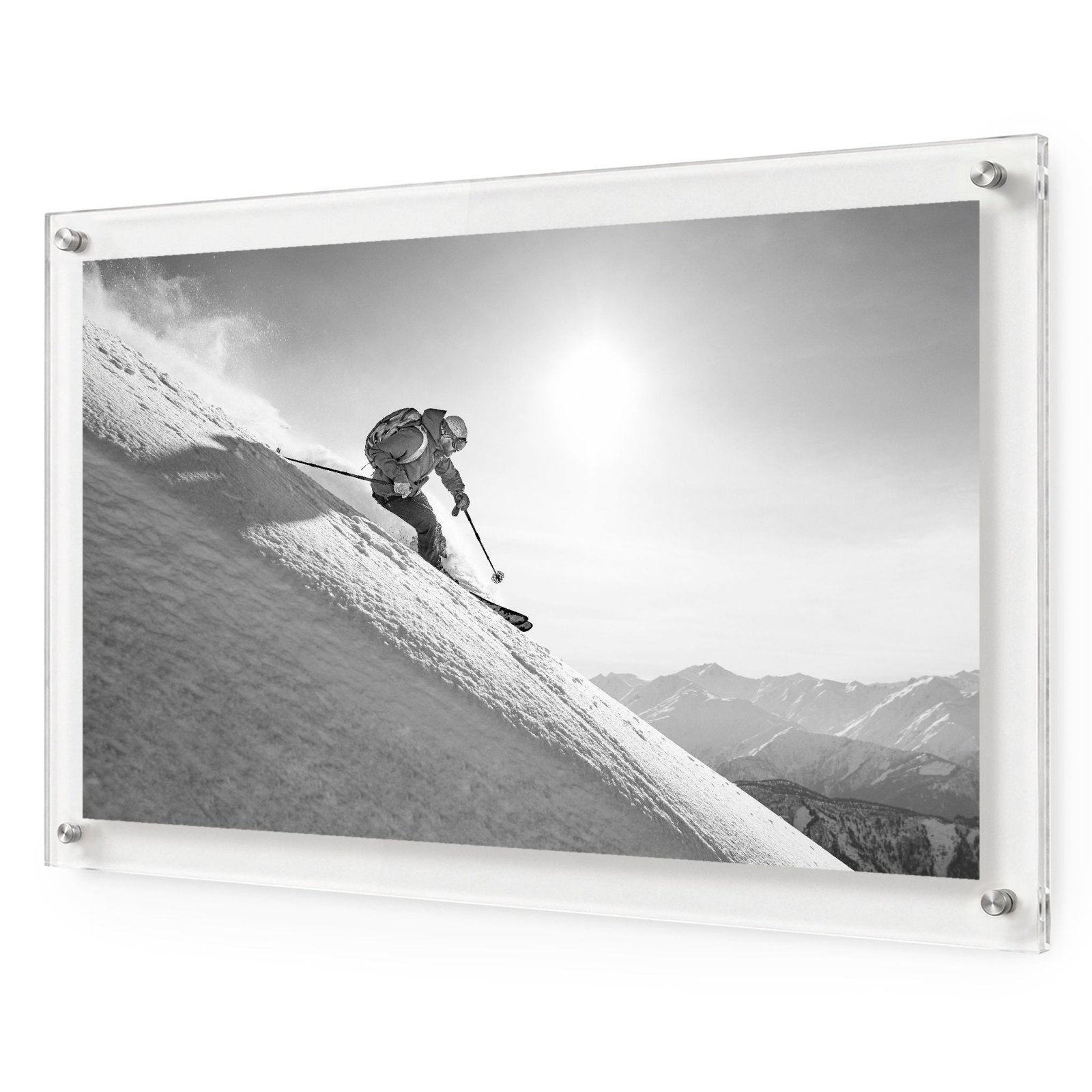 Steep Thrills Black & White Acrylic Wall Art Print
