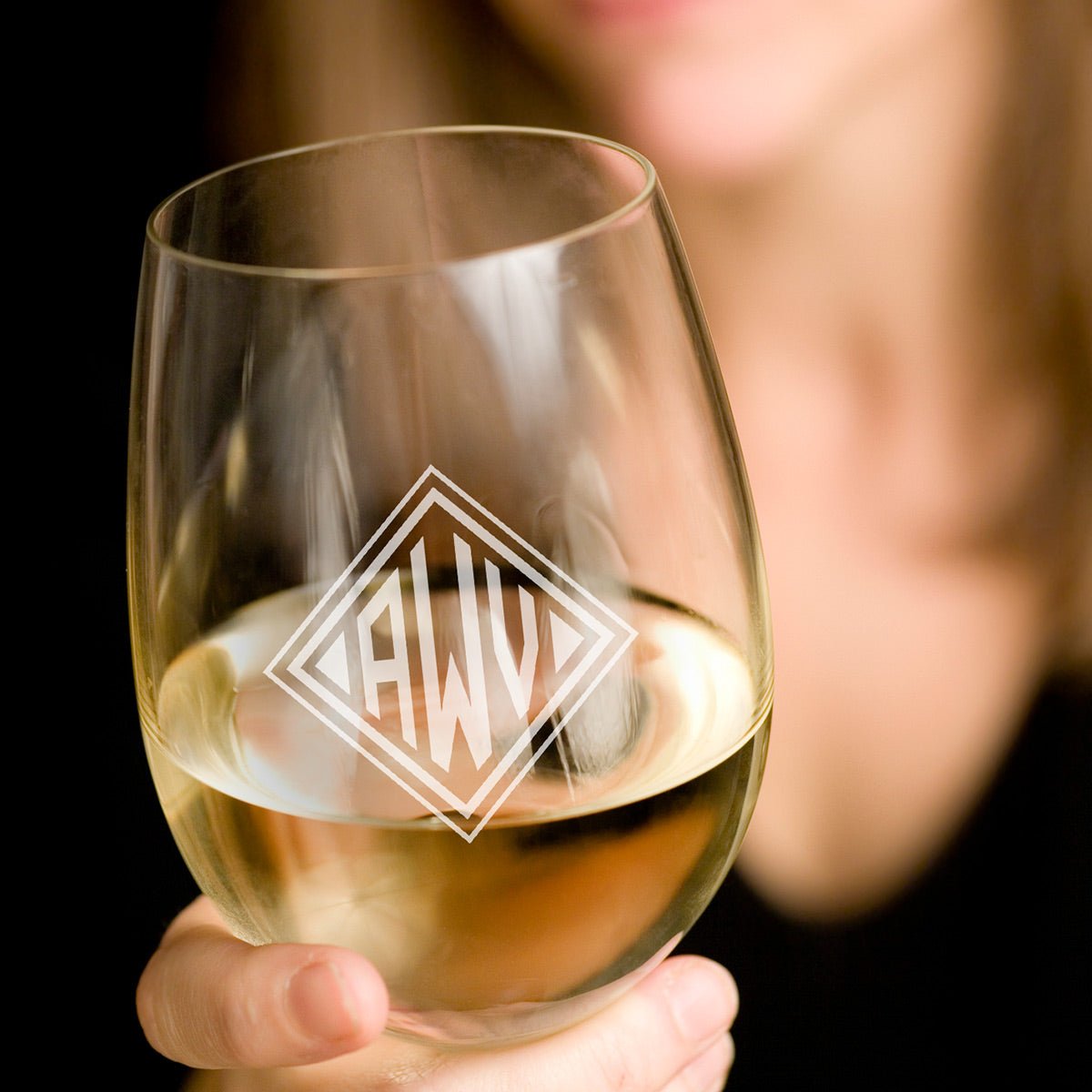 Stemless Custom Engraved Wine Glass