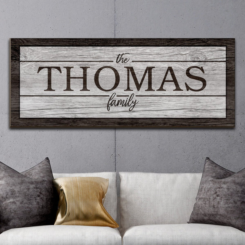 Country Chic Wooden Family Name Sign Rustic Decor Wall Art