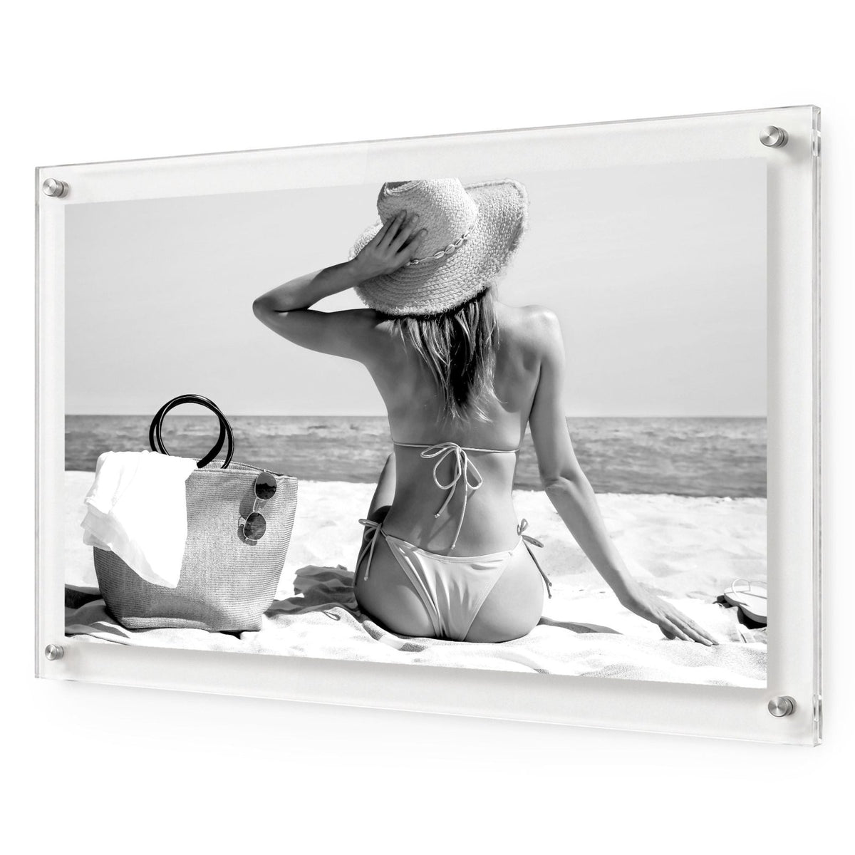 Tan Lines Pending Black & White Acrylic Wall Art Print