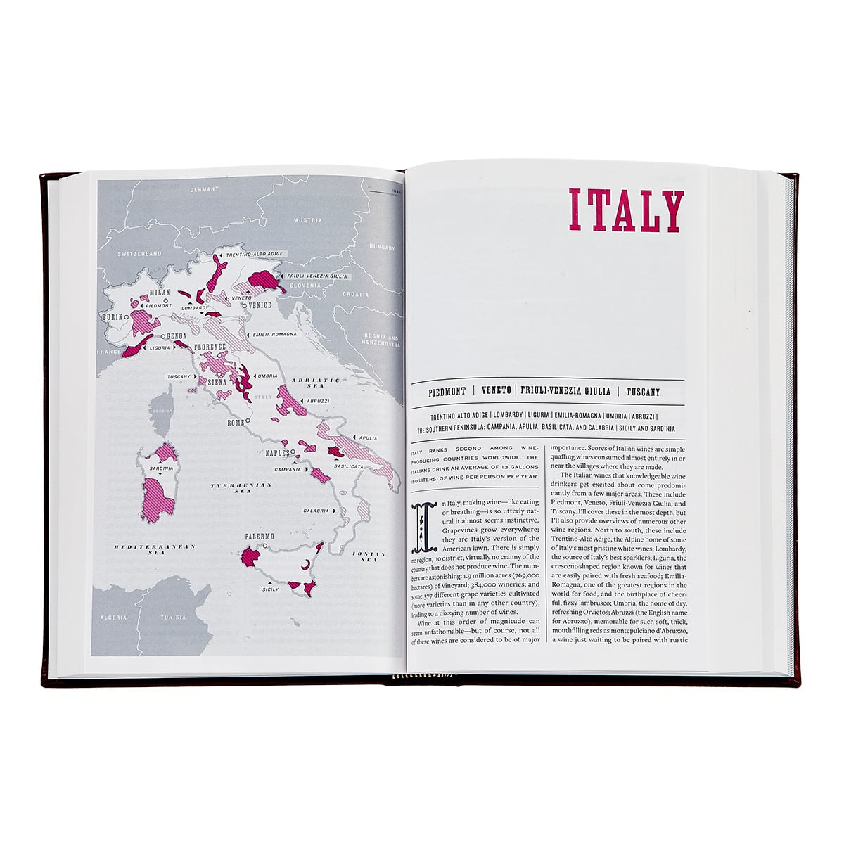 The Wine Bible, Personalized Burgundy Leather Bound Book