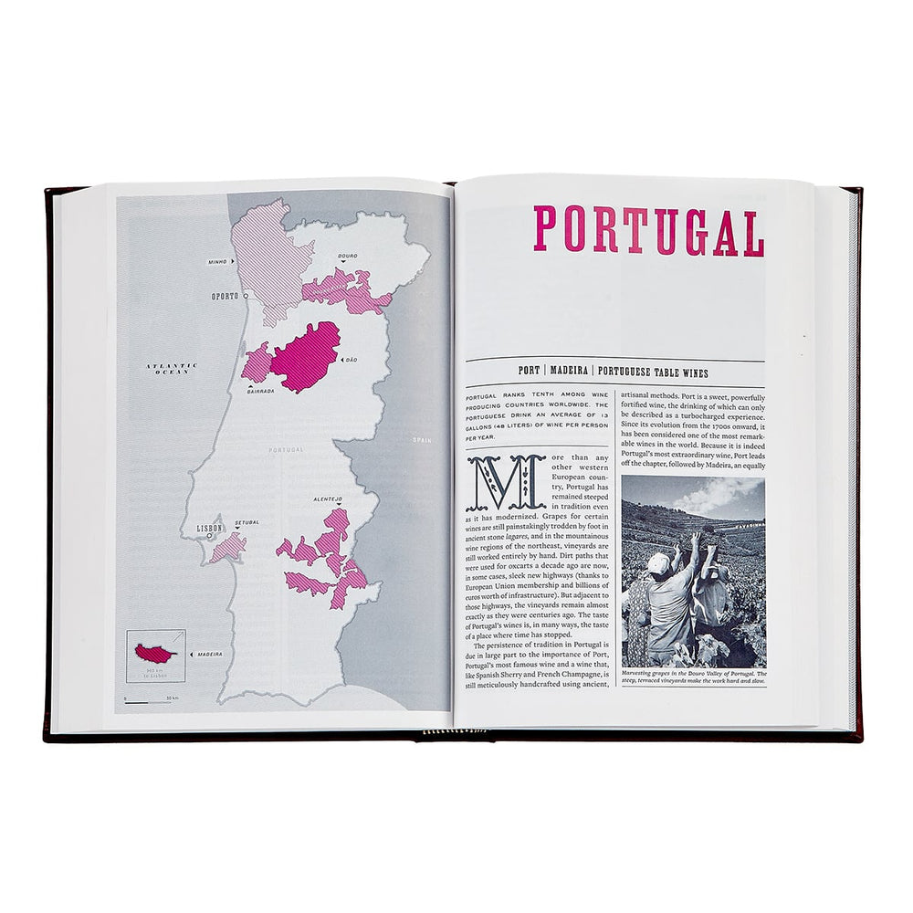 The Wine Bible, Personalized Burgundy Leather Bound Book
