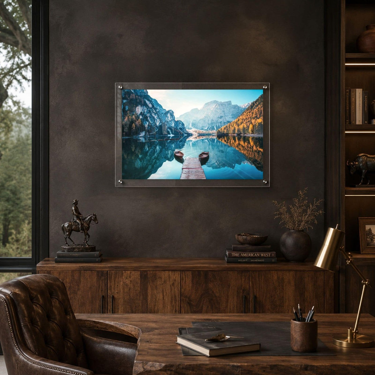 Two Boats at Dawn Acrylic Wall Art Print