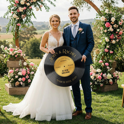 Vinyl Record Album Custom Wood Sign Wall Art (2 Color Options)