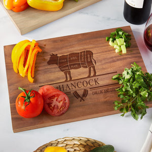 Standard Monogrammed Walnut Board