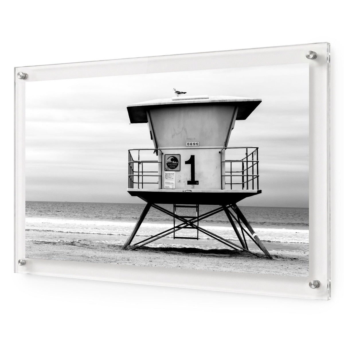 Watch Post Black & White Acrylic Wall Art Print