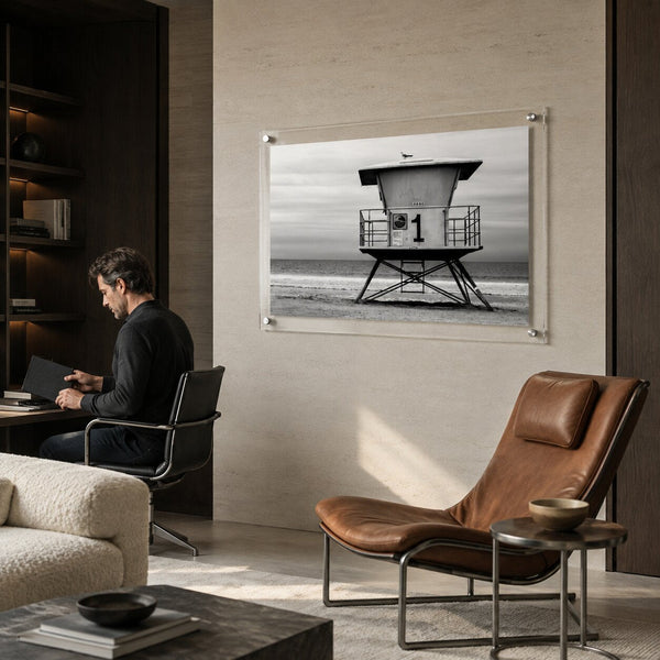 Watch Post Black & White Acrylic Wall Art Print