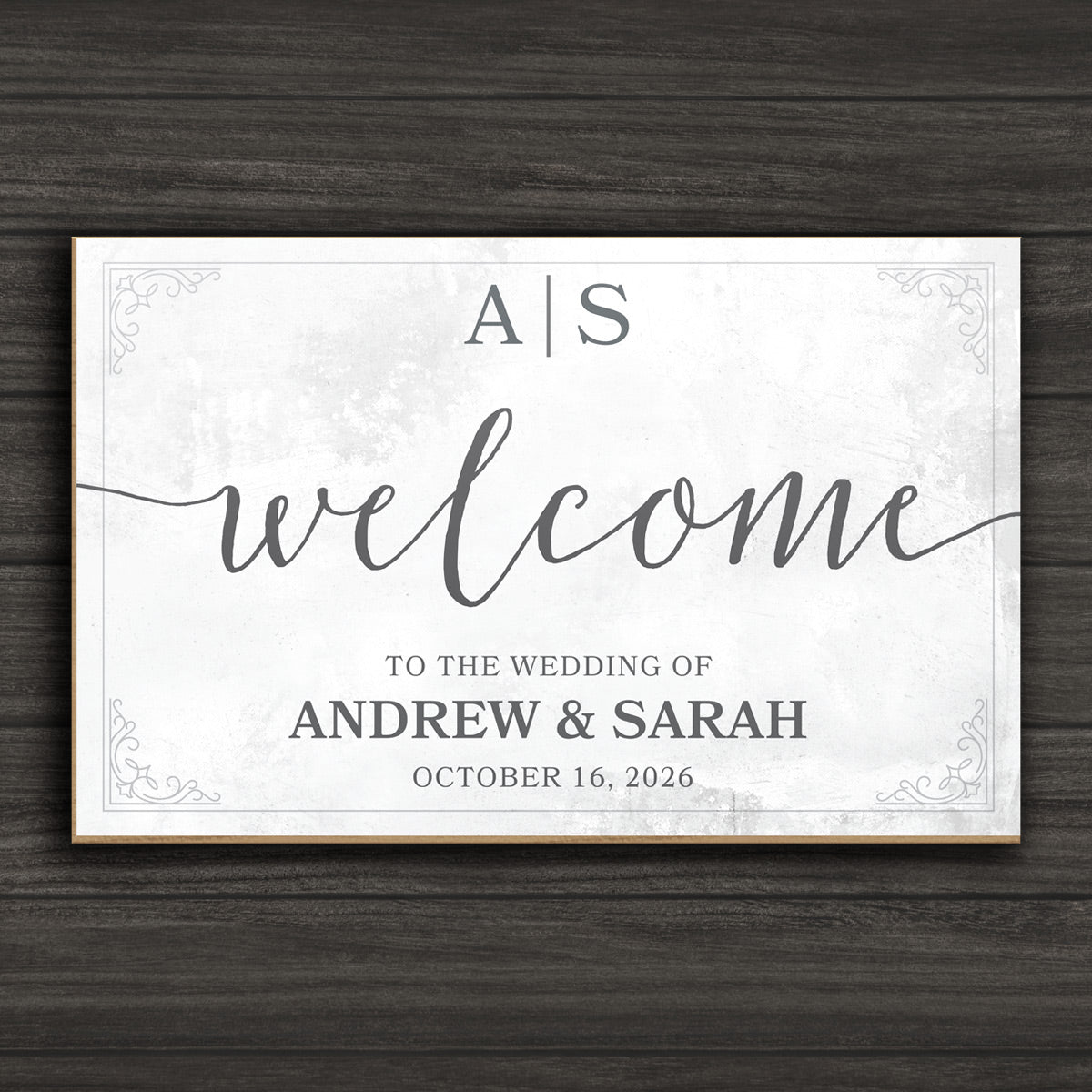 Wedding Welcome Custom Wooden Sign for Bride & Groom