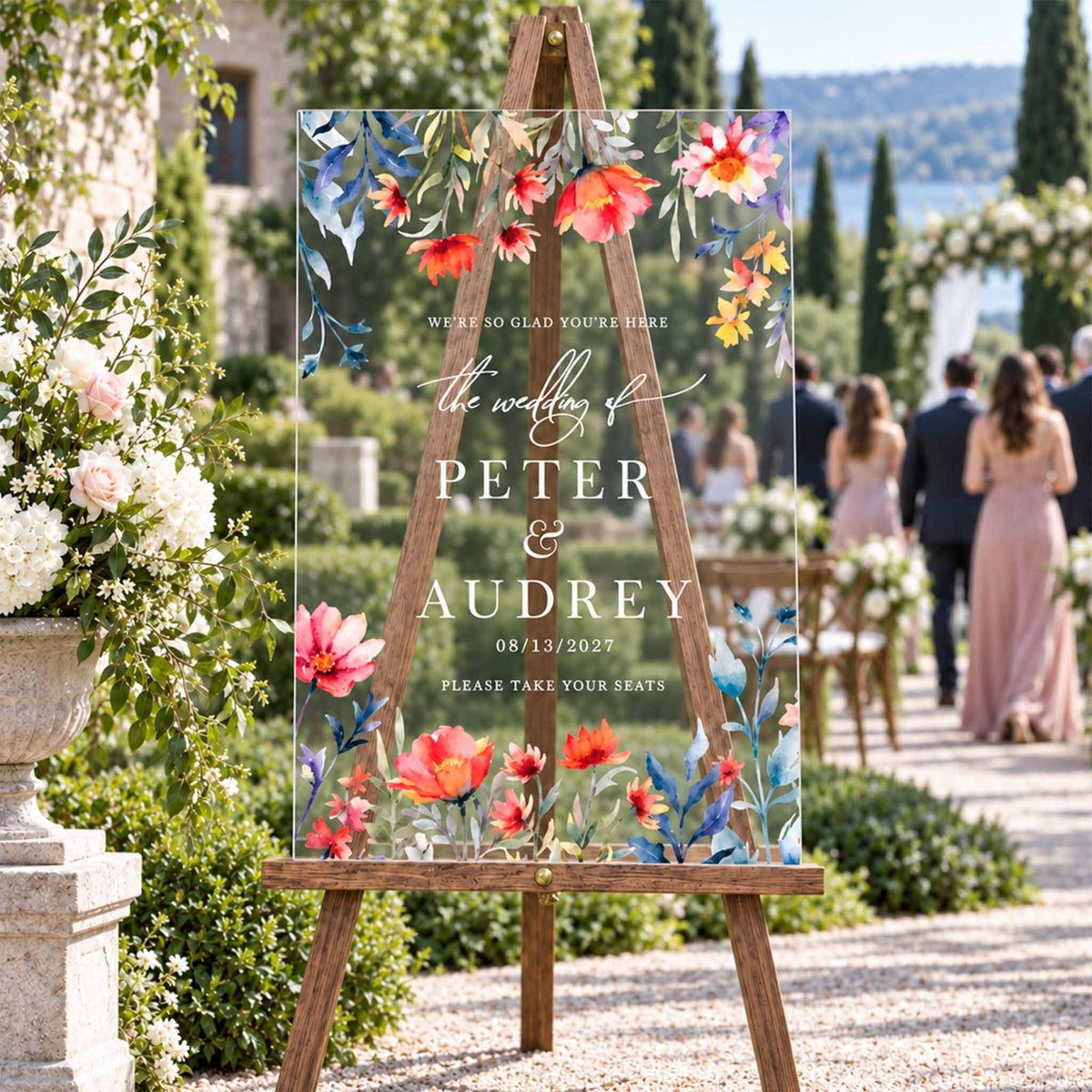 Wildly in Love Personalized Wedding Welcome Sign