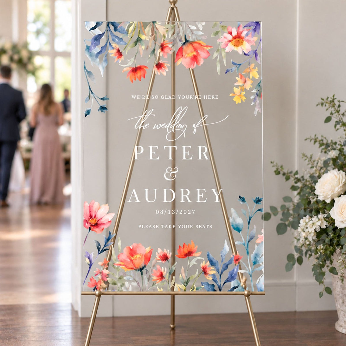 Wildly in Love Personalized Wedding Welcome Sign