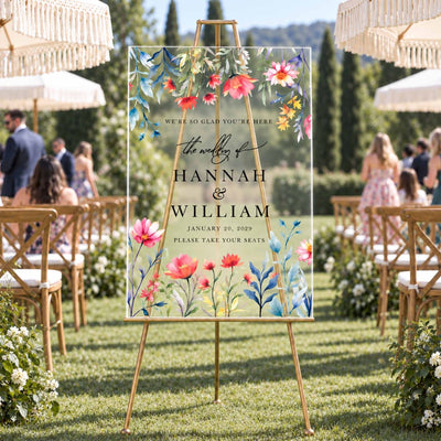 Wildly in Love Personalized Wedding Welcome Sign