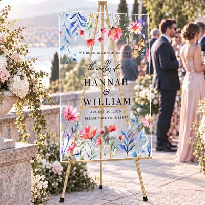 Wildly in Love Personalized Wedding Welcome Sign