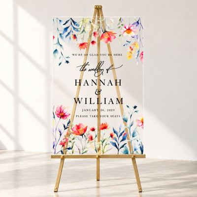 Wildly in Love Personalized Wedding Welcome Sign