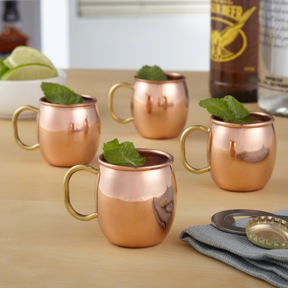 Copper Moscow Shot Glasses, Set of 4