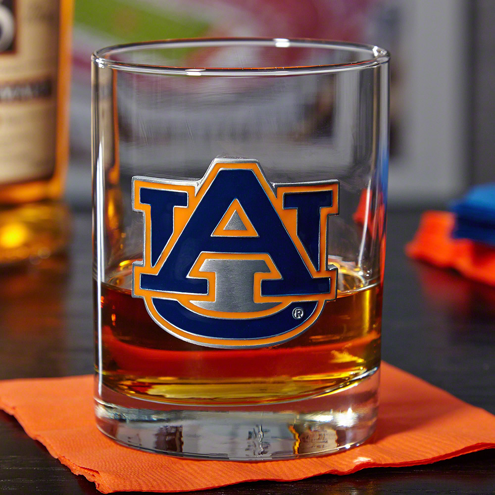 Auburn Tigers Whiskey Glass (Engravable)