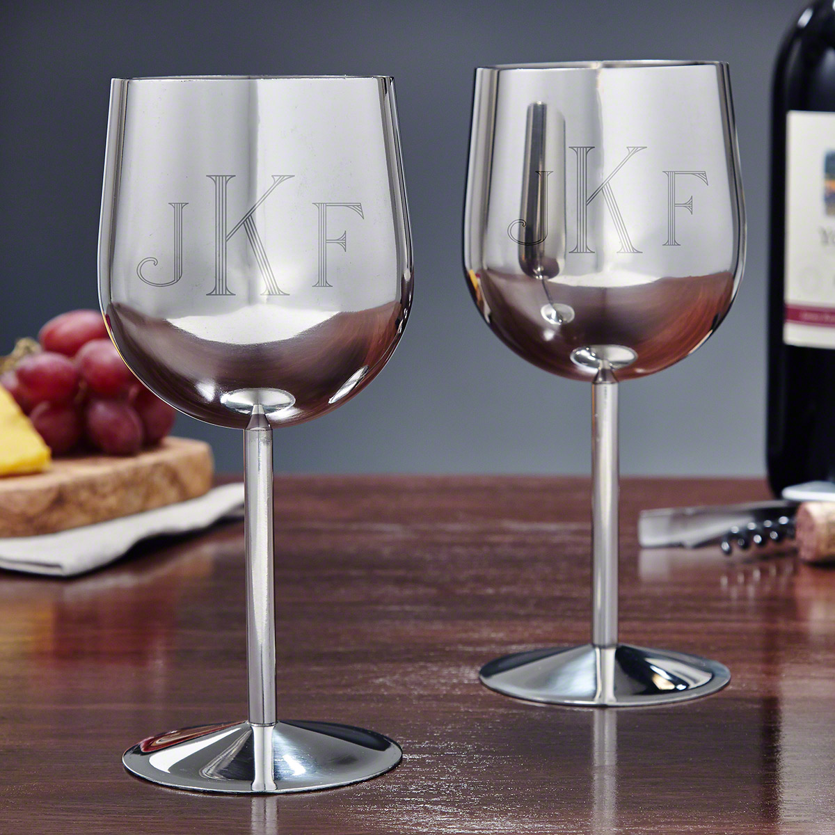Concord Stainless Steel Wine Glasses, Set of 2
