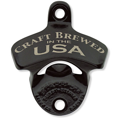 Black Craft Brewed in the USA Wall Bottle Opener