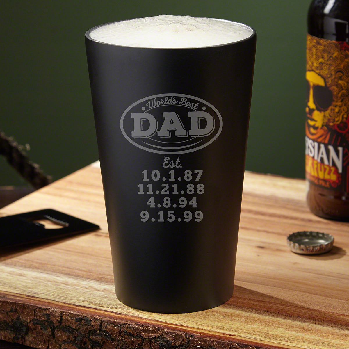 Worlds Best Dad Gift - Custom Insulated Stainless Steel Pint Glass