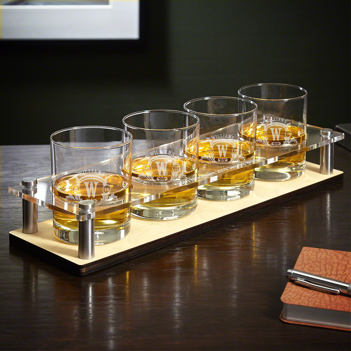 Westbrook Engraved Presentation Set with Cocktail Glasses 5 pc